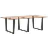  Noge jedilne mize V-oblika 3 kosi Antracit 100x(72-73,3) cm | Shoptok.si
