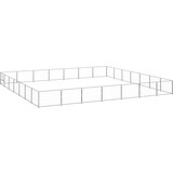 vidaXL kavez za pse srebrni 49 m² čelični | shoptok.hr