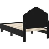  Okvir kreveta za malu djecu s naslonom Crna 70 x 140 cm Baršun | shoptok.hr
