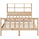 vidaXL Krevet s regalom za knjige bez madraca 120x190 cm od borovine | shoptok.hr