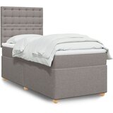  Krevet s oprugama i madracem smeđesivi 100 x 200 cm od tkanine | shoptok.hr