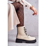 EVENTO PE1 Women's Leather Boots Workers Light Beige Denila | ePonuda.com