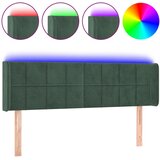 Maison Chic led posteljno vzglavje - vzglavna omarica - nočna omarica temno zeleno 147x16x78/88 cm žamet, (21707896) | Shoptok.si