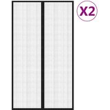  Zastori protiv insekata 2 kom s magnetima 200 x 80 cm crni | shoptok.hr