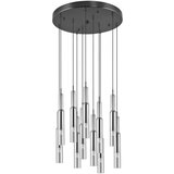 Trio Select Črna/srebrna LED viseča svetilka s steklenim senčnikom ø 50 cm Lucent – | Shoptok.si