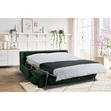 Bobochic Paris Zelena raztegljiva sedežna garnitura iz rebrastega žameta 184 cm Isadora – | Shoptok.si
