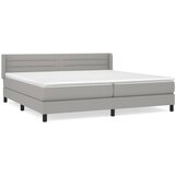Maison Chic Box spring postelja - Vzmetna postelja z vzmetnico svetlo siva 200x200 cm blago SL7190, (21905671) | Shoptok.si