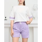 Resti Women's sports tracksuit set with purple stripes - Clothing | Shoptok.si
