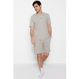 Trendyol Stone Men Regular Fit Crewneck Pajamas Set | Shoptok.si