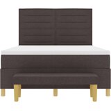  Vzmetnica za posteljo z vzmetnico in klopjo temno rjava 140x200 cm tkanina, (22083190) | Shoptok.si