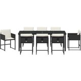 Vrtni set za objed 9 pcs Crna poliratan | shoptok.hr