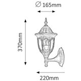 Rabalux milano spoljna zidna lampa 60W staro zlato IP43 Cene