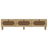 Hanah home tv polica elena sapphire oak rattan | ePonuda.com