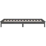  LED okvir kreveta sivi 90 x 190 cm mali od masivnog drva | shoptok.hr