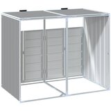  Spremište za 2 kanta za otpad sivo 144x81x113 cm čelično | shoptok.hr