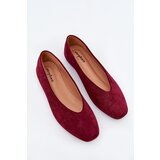 Boto Classic Ballet Flats Made Of Eco Suede Burgundy Osallin | ePonuda.com