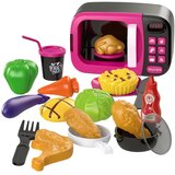  Microwave Toy For Kids Food 360 Rotation Lights Sounds Pink | Shoptok.si