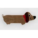 Stretched Sausage Dog Rug brown