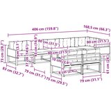  Set vanjskih sofa 8 pcs Prirodna i antracit | Eponuda.com