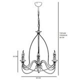 Opviq Berfin 3 Lü Siyah Rustik Multicolor Chandelier | Eponuda.com