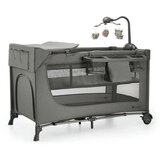 Kinderkraft Putni krevetić s dodacima 3u1 Joy 2, Dark Grey | shoptok.hr