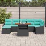  Sjedeća garnitura za vrt 8 kom. Crna poliratan 288.5 x 123.5 x 85 cm | shoptok.hr