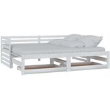  Dnevni ležaj na izvlačenje 2 x (90 x 200) cm bijeli od borovine | shoptok.hr