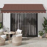 vidaXL avtomatsko zložljiva tenda rjava 350x250 cm | Shoptok.si