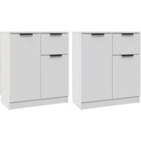 Maison Chic Komoda - Predalnik 2 kosa bela 60x30x70 cm konstruiran les, (21722443) | Shoptok.si