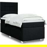 vidaXL Krevet s oprugama i madracem crni 90x200 cm od tkanine | shoptok.hr
