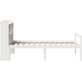  Krevet s regalom za knjige bez madraca bijeli 90x190cm borovina | shoptok.hr