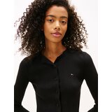 Tommy Jeans Pletena jopa črna | Shoptok.si