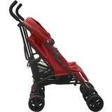  Otroški voziček za dvojčke rdeč jeklen | Shoptok.si