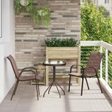 Bistro set za vrt 3 pcs Smeđa Čelik Cene