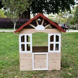 Kinder Home Dečija drvena kućica za igru na otvorenom - za dvorište i baštu, 115×102×129 cm | Eponuda.com