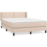  Box spring postelja z vzmetnico kapučino 140x200cm umetno usnje, (20894990) | Shoptok.si