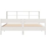 vidaXL Knjižna postelja brez vzmetnice bela 180x200 cm trdna borovina | Shoptok.si
