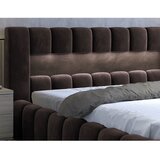 ELTAP Temno rjava oblazinjena zakonska postelja s prostorom za shranjevanje z letvenim dnom 140x200 cm Lamica – | Shoptok.si