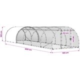 Kokošinjac Srebrna 600 x 150 x 100 cm Pocinčani čelik | shoptok.hr