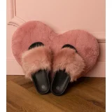 D/CEO marka niezdefiniowana Pink children's fur slides Malinka