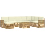  Set vanjskih sofa 9 kom. Bijela i krem Poliester | Shoptok.si