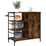  Kuhinjska kolica boja hrasta 87,5x38,5x84,5cm konstruirano drvo | shoptok.hr