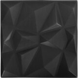  Zidne panele 12 pcs Origami crna 50 x 50 cm XPS pjena | shoptok.hr