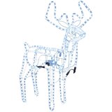  Figura božićnog soba s pomičnom glavom hladna bijela 76x42x87cm | shoptok.hr