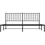  Metalni okvir za krevet s uzglavljem crni 180x200 cm | shoptok.hr