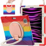 NIKCORP Ovitek za iPad Pro 11 (2021/20/18) s 360° stojalom, držalom za pisalo in naramnim pasom, odporen na udarce, pisan mozaik, (5000138977) | Shoptok.si