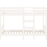  Krevet na kat bijeli 90 x 200 cm od masivne borovine | shoptok.hr