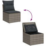  10-dijelni set vrtnih sofa od poliratana s jastucima sivi | shoptok.hr