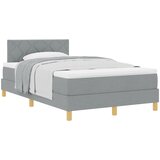 vidaXL Postelja z nastavljivim dnom z vzmetnico Svetlo siva 120x190 cm Tkanina, (22083460) | Shoptok.si