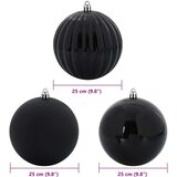 vidaXL Set božičnih okraskov 3 pcs Črna | Shoptok.si